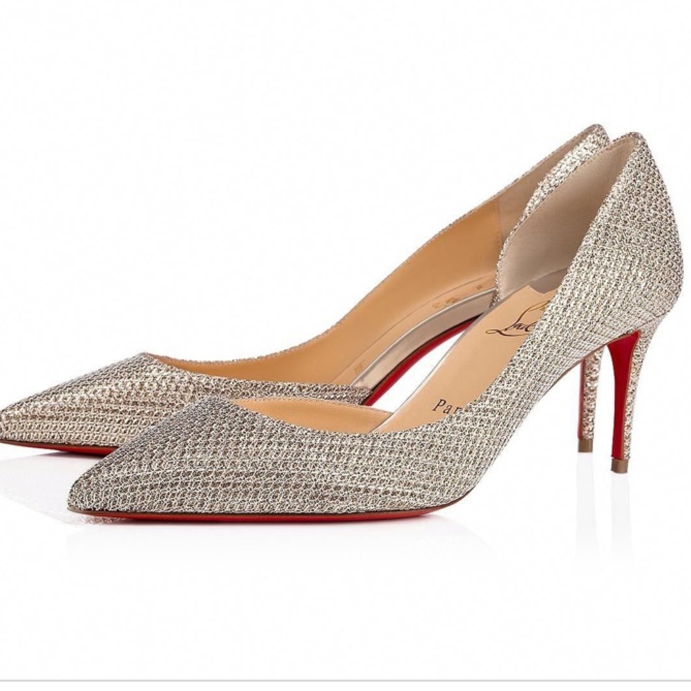 Christian Louboutin Iriza 70 glitter columbe heels